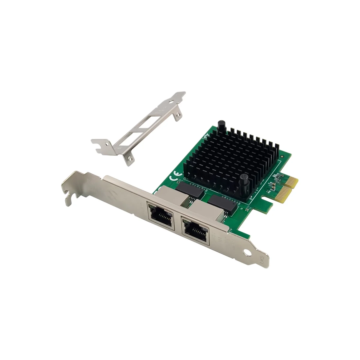 PCI-E X1 2.5G Server Network Card Dual-Port Gigabit Network Card I225-V Ethernet Controller Dual-Port 2.5GbE RJ45 Ports