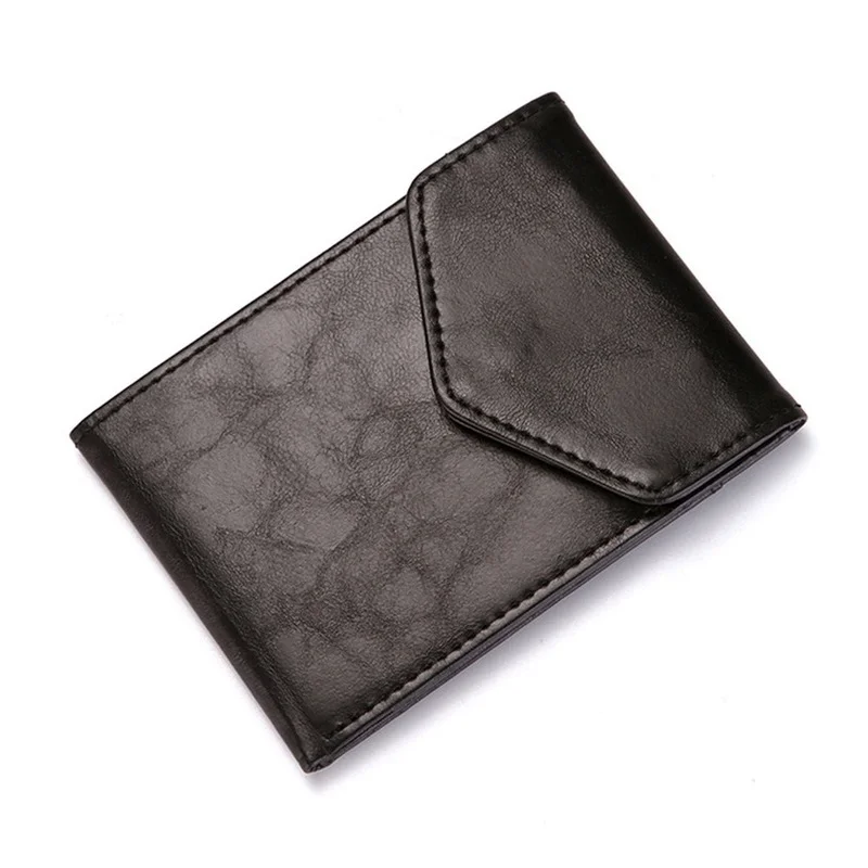 Fashion RFID Wallet Women Men Mini Ultrathin Leather Wallet Slim Wallet Coins Purse Credit ID & Card Holders Card Cases