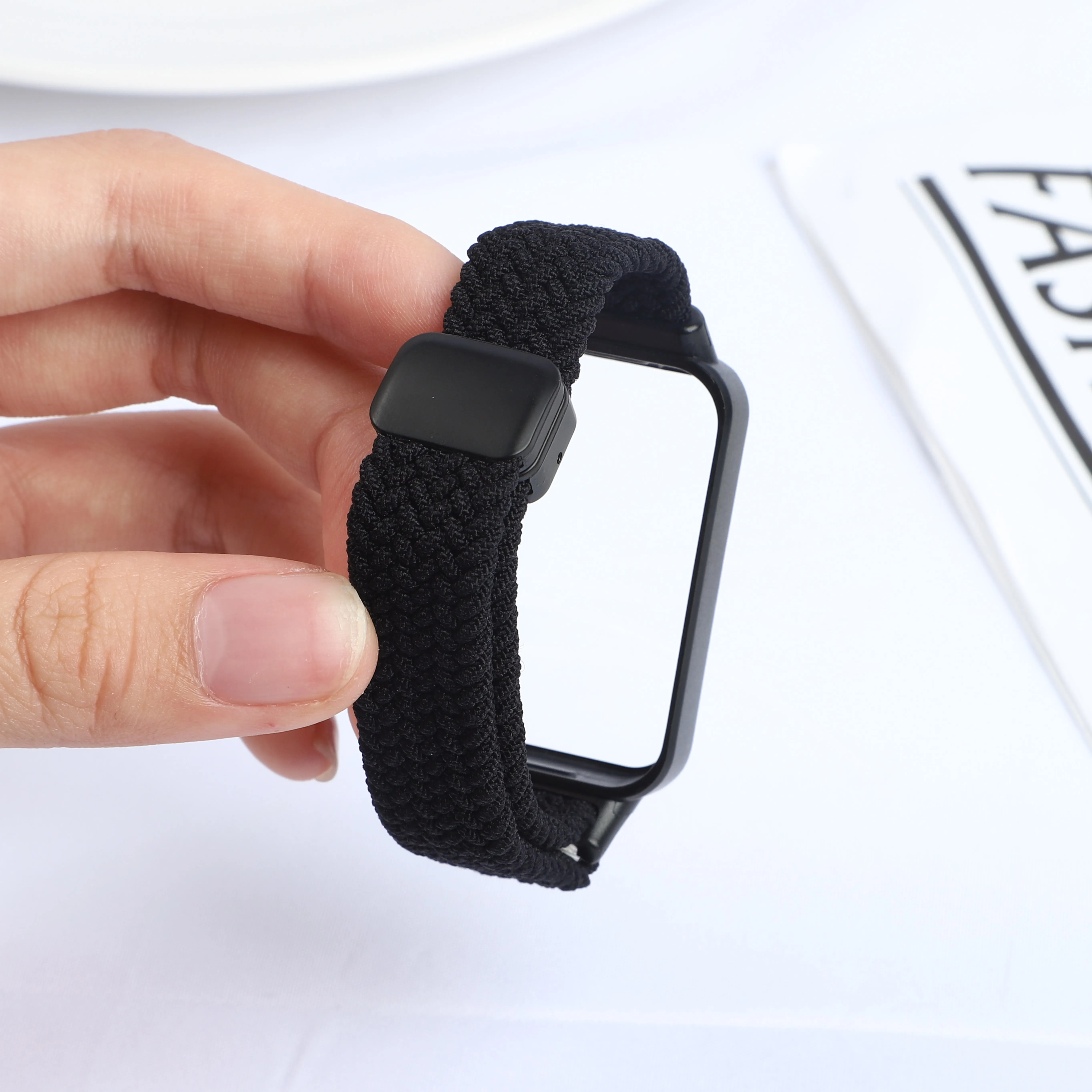 Magnetisches geflochtenes Armband + Schutzhülle für Xiaomi Smart Mi Band 9 8 Active Zubehör Sport Nyon Loop Armband + Abdeckung Correa Redmi Band 3 2 – Detail 12