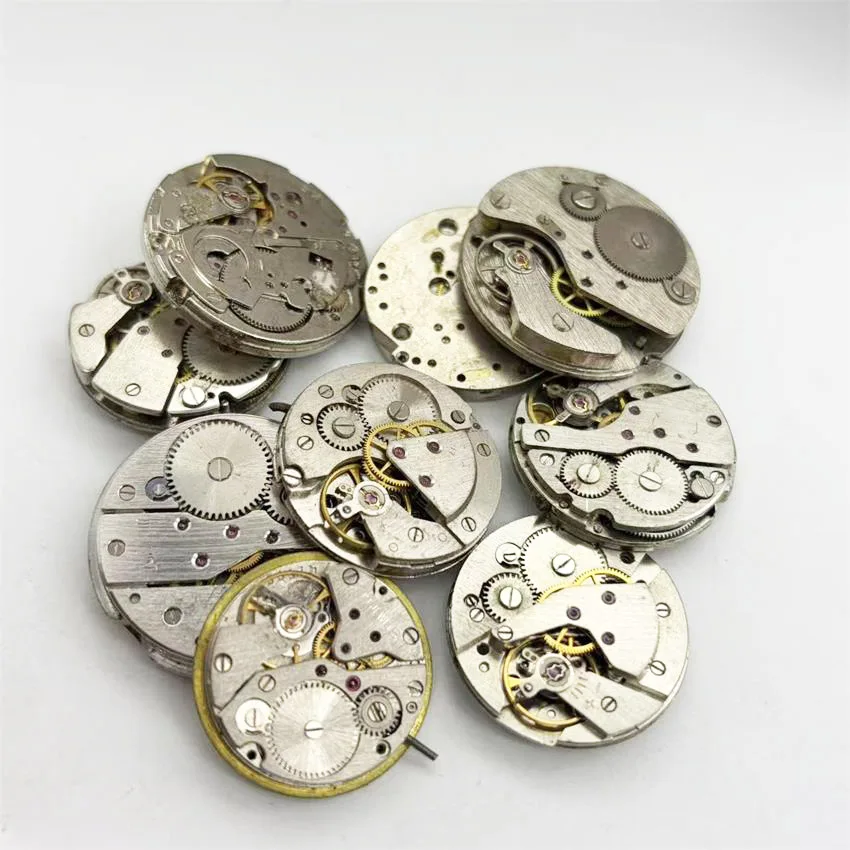 1pcs Non Functional Practice Old Watch Movement Broken Disassembly Practice Watch Parts Style Random Delivery