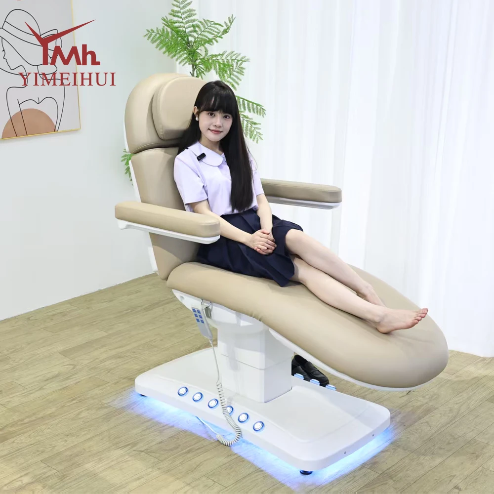 Aesthetic Reclining Medical Examination Tattoo Spa Massage Table Electric 3 Motor Cosmetic Facial Beauty Bed