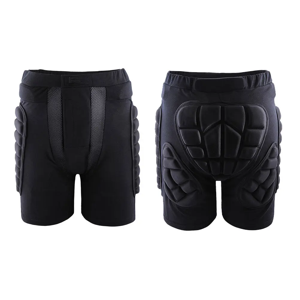 

Black Ski Boarding Protective Pants L Warm Cotton Eva Padding Hip Thigh Tailbone Guard for Snow Skating Hockey Skate