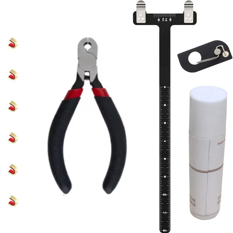 

Набор струн для стрельбы из лука ​ Т-образная квадратная линейка с плоскогубцами, латунные наконечники для комплекта настройки лука, измерительный инструмент