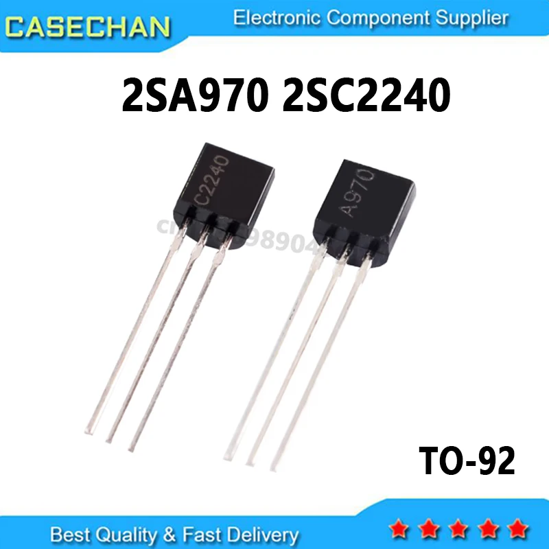 100PCS (50PCS* A970 +50PCS* C2240 ) 2SA970 2SC2240 TO-92