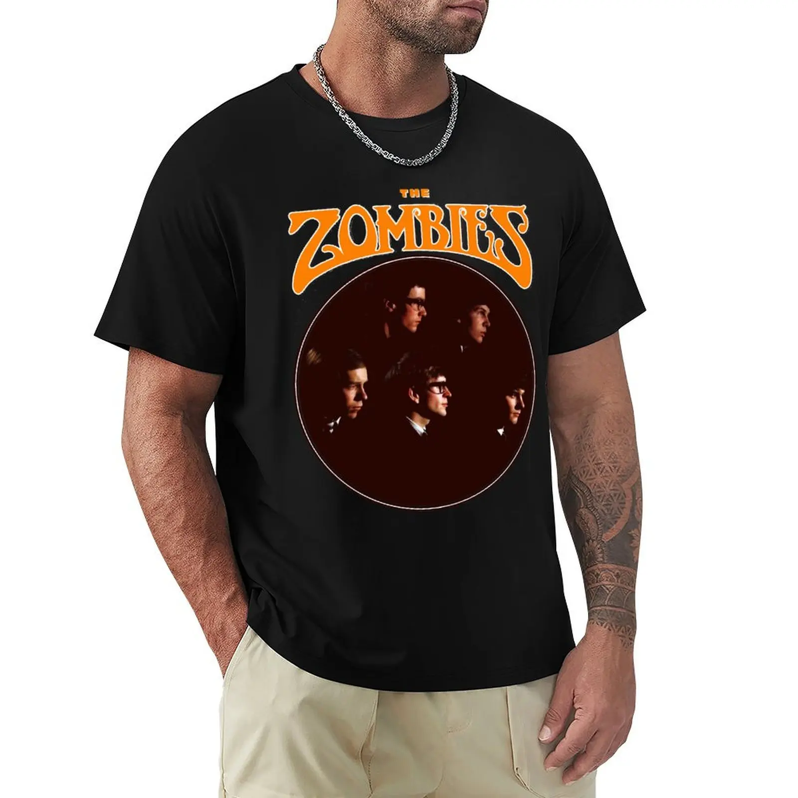 

The Zombies Classic English Rock Band sixties logo T-Shirt vintage graphic tee custom shirt cotton t shirt men