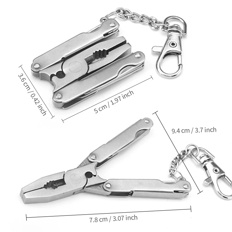 Multitool with Safety Locking,Professional Stainless Steel Multi Tool Pliers Pocket Tool,Replaceable Wire Cutters and Spring Act