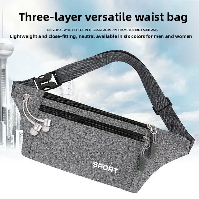 New Waterproof Waist Bag Large Capacity Multi-functional Cash Register Wallet Mobile Waist Bag, Durable Outdoor Sports Waist Bag