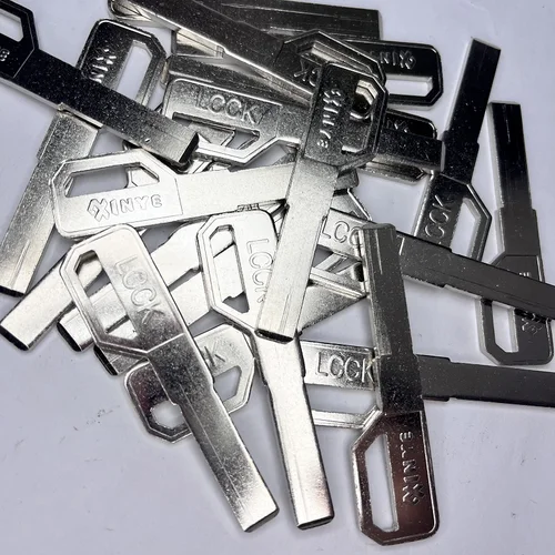 Imagen 1 del producto Llave multipista plana en blanco, adecuada para cerradura de huella digital, llave ultra D en blanco, 10 unidades por lote