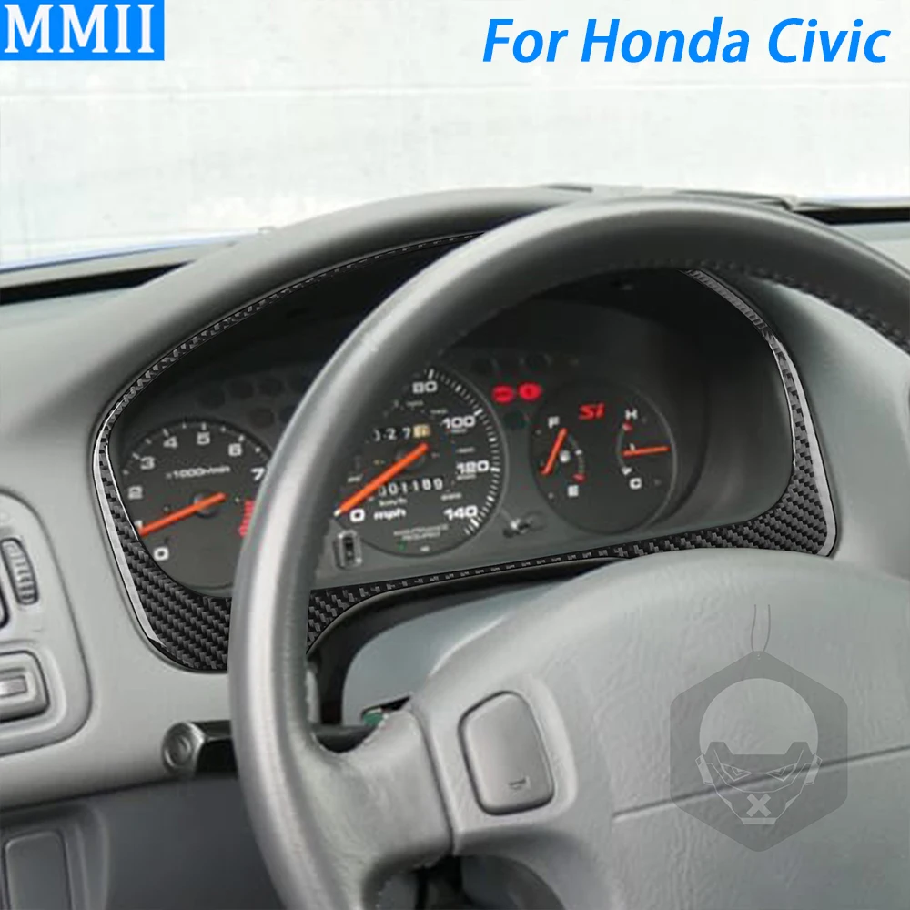 

For Honda Civic 1996 1997 1998 1999 2000 Carbon Fiber Dashboard Speedometer Panel Trim Cover Car Interior Accessories Sticker