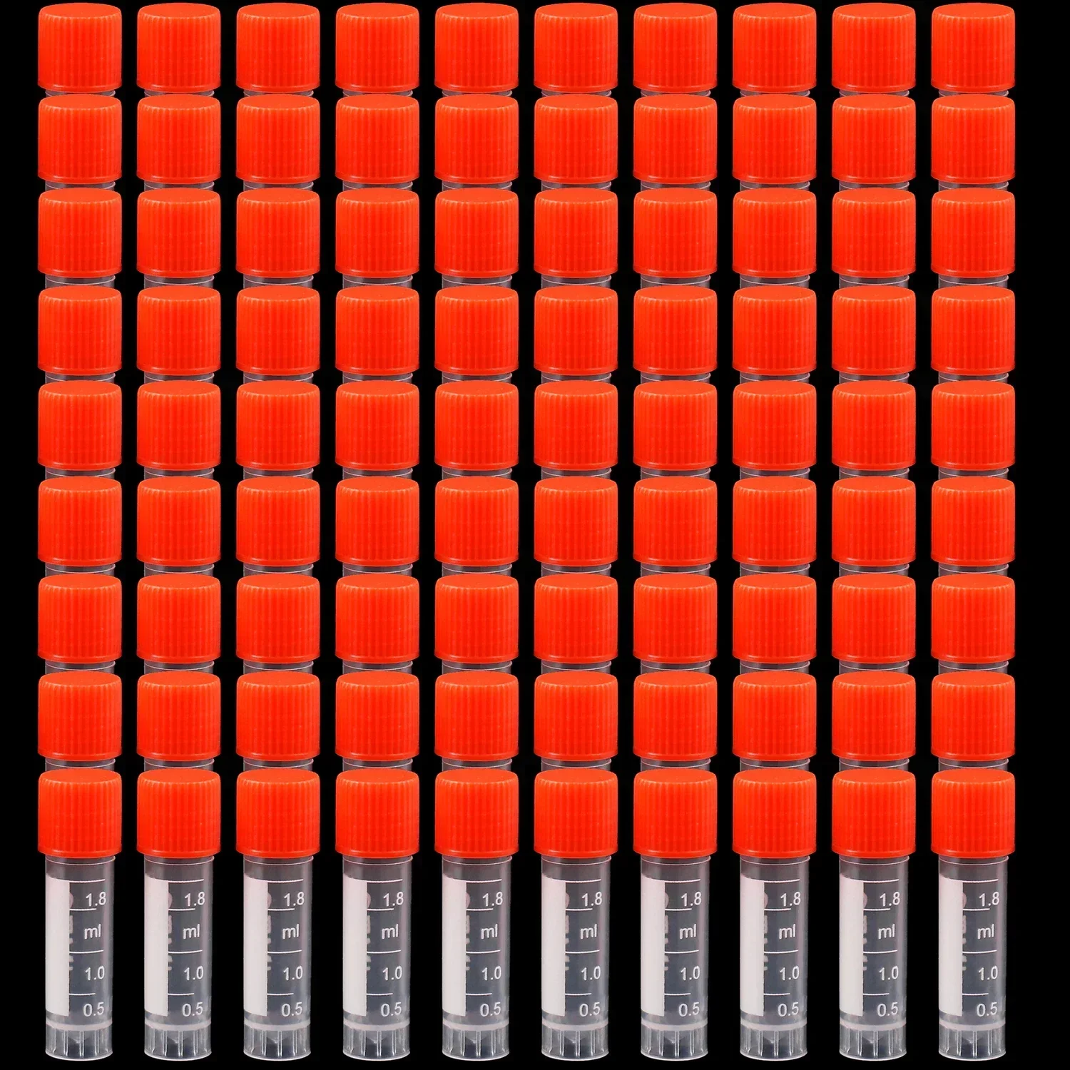 25-100 Stuks Plastic Reageerbuizen Flesjes Monster Container Poeder Ambachtelijke Schroefdop Flessen voor Kantoor School Chemie levert 1-10 ml