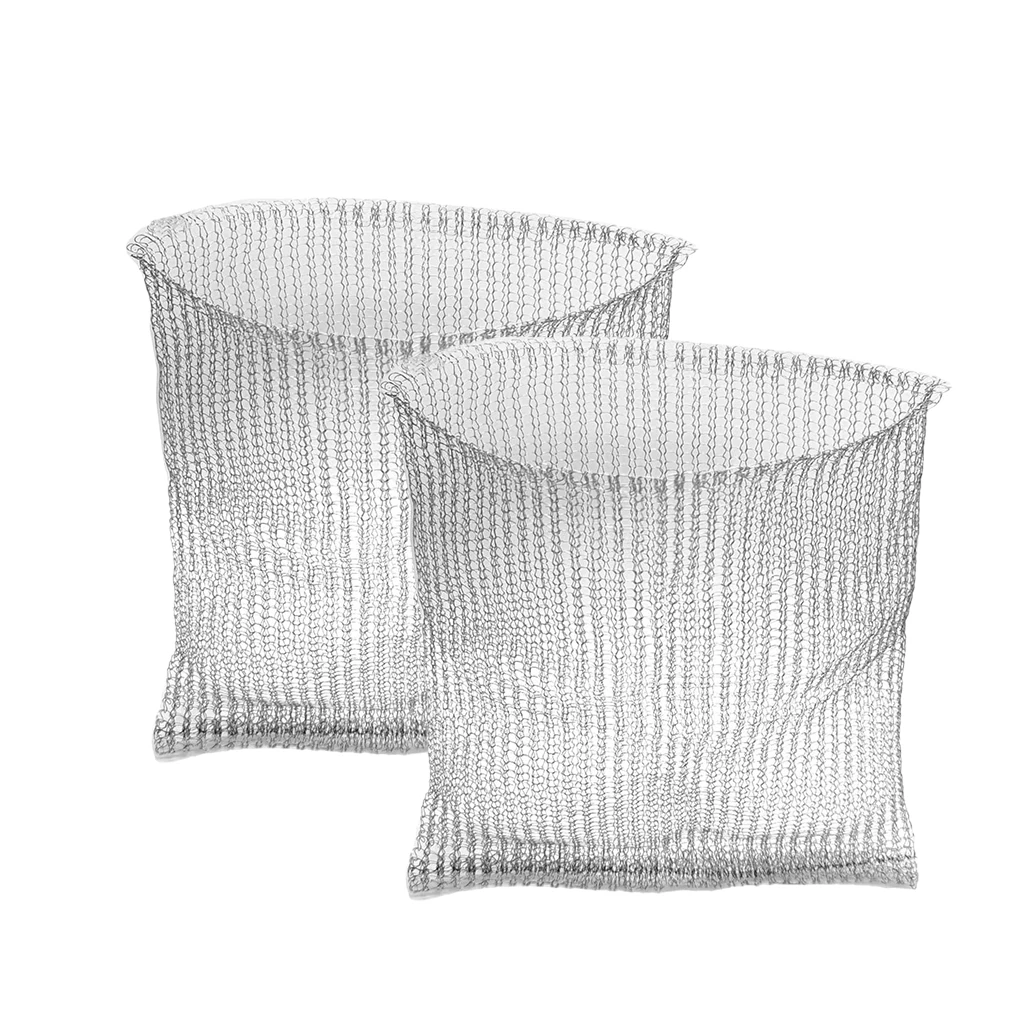 

2 Pieces Plant Roots Baskets Mesh Bag Stainless Steel Protective Net 25x25