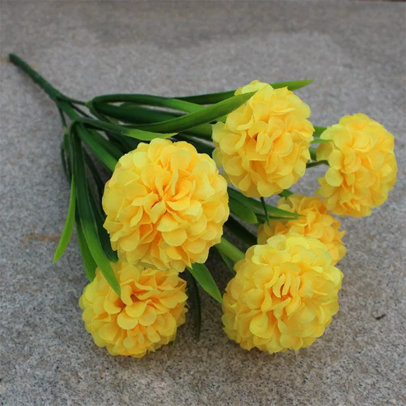 1 stücke 7-köpfe Künstliche Blume Simulation Hortensien Blume Zwiebel Ball Geformt Hochzeit Im Freien Hause Dekoration Fotografie Requisiten – Detail 13