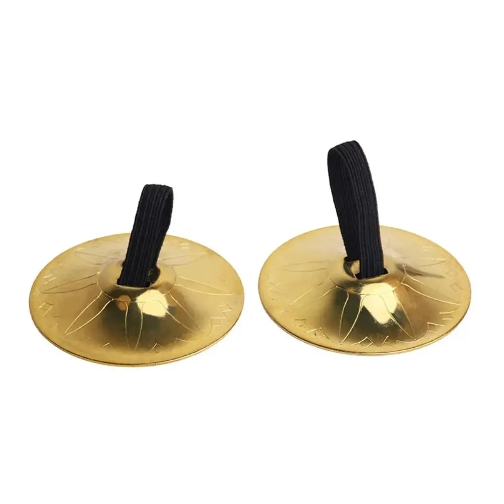 2pcs New High Quality Copper Finger Cymbals Dance Accessories Musical Instrument Small Finger Cymbals Belly Dancing Mini Cymbals