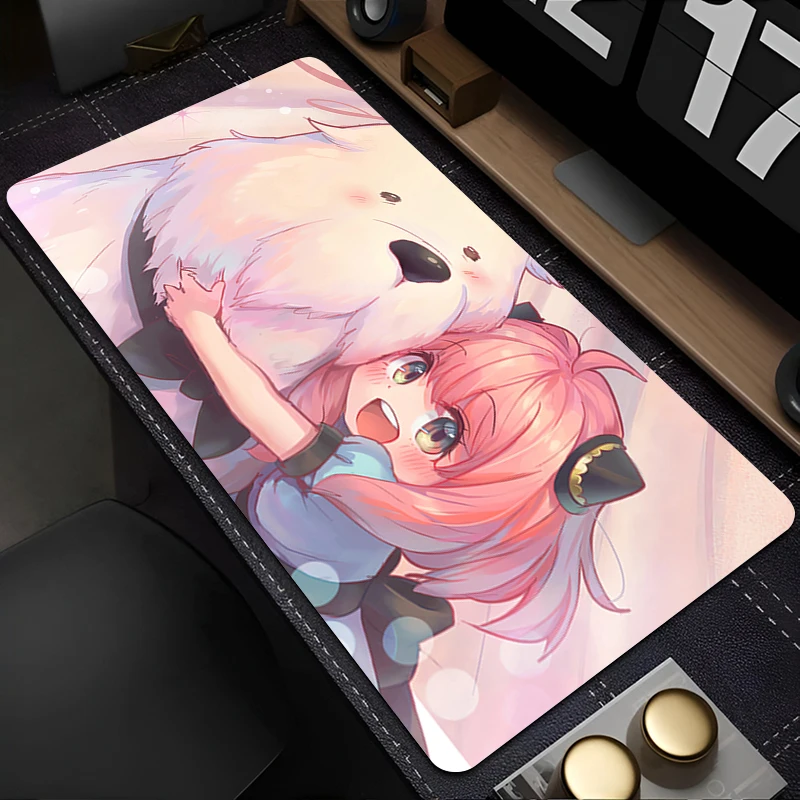 Muismat PC-accessoires Toetsenbordpad Bureaumat Anime S-spy X Family Muismat Natuurlijk rubber Antislip Gaming Uitgebreide pad