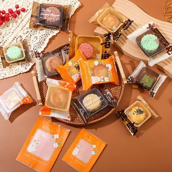 LBSISI Life,新款月餅袋,蛋黃脆餅袋,手工餅乾塑膠包裝,中秋節適用,100個裝 6 最佳銷售 手工包裝 - №2