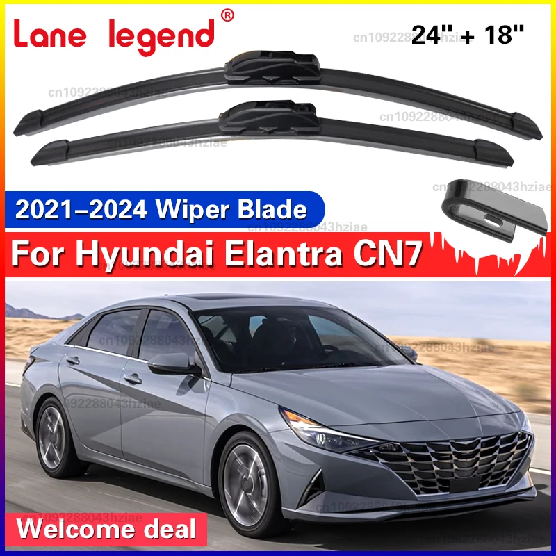 2x Für Hyundai Elantra Avante I30 N CN7 2021 2022 2023 2024 Frontscheibenwischer Windschutzscheiben-Wischerblätter Auto-Zubehör