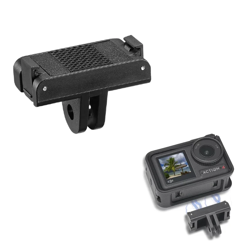 ل DJI OSMO Action 4 3 5 Pro كاميرا المغناطيسي شوكة محول الإفراج السريع محول تمديد قاعدة تثبيت الملحقات الملحقات