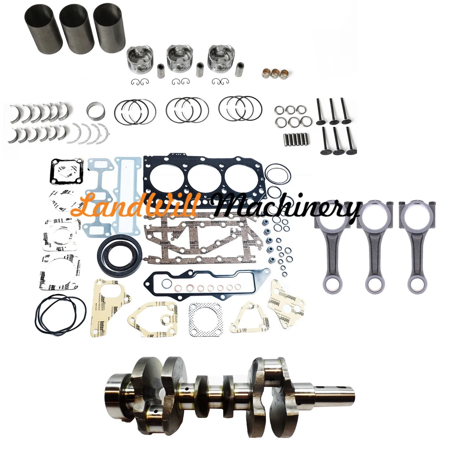 Overhaul Rebuild Kit Connecting Rod + Crankshaft Fits For Yanmar 3TNE84 Engine