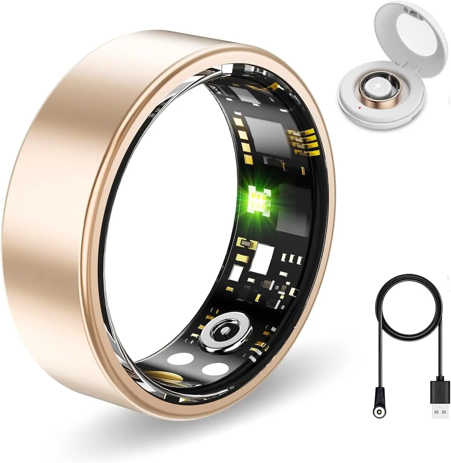 

Best-Selling Kr2 Smart Ring App Control Remote Control Heart Rate Sleep Oxygen Short Video Recording Alloy Case