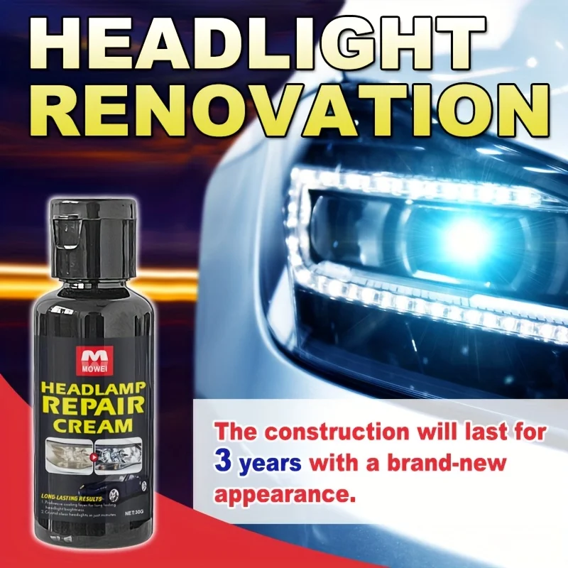 Headlight Rejuvenation Pro:Advanced Formula to Remove Oxidation, Erase Scratches Headlight Restoration Kit