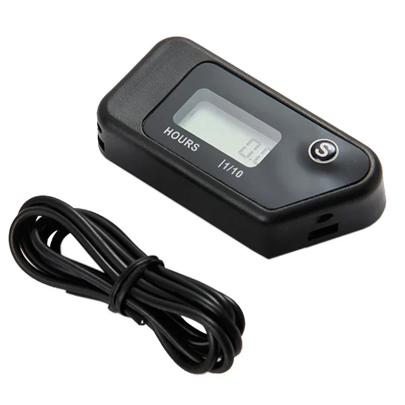 Digital Tachometer Inductive Hour Meter Resettable for Gas Engine Outboard Motor Lawn Mower Motocross Motorcycle Snowmobile Pit