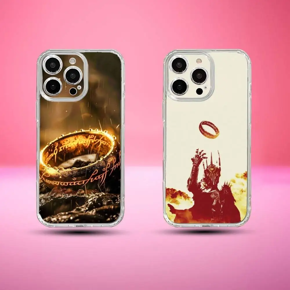 

The Lord of the R-Rings Map Phone Case For iPhone17,16,15,14,13,12,11 Plus,Pro Max Soft Transparent Cover
