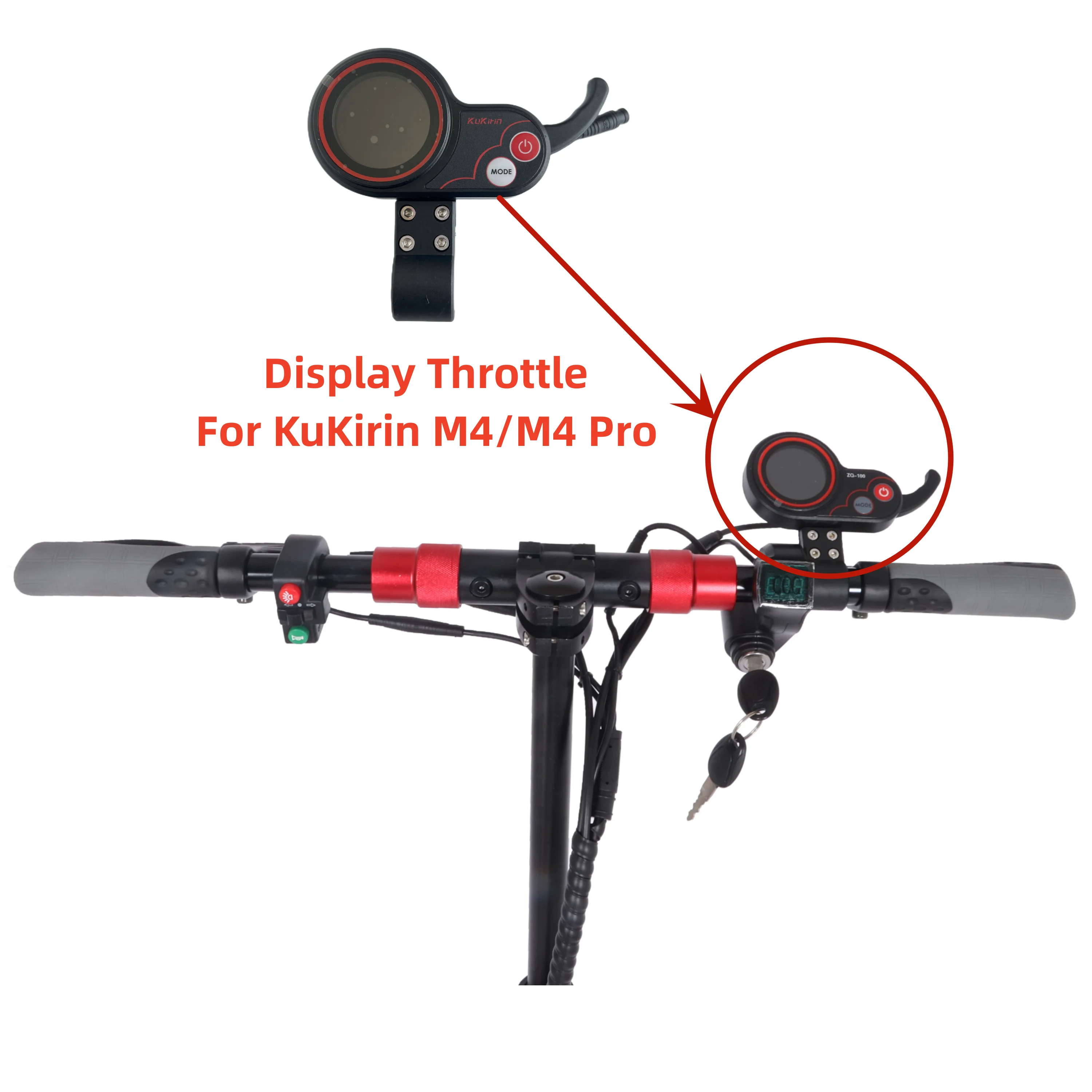 Original Display Throttle for KUKirin M4/M4 Pro Electric Scooter Kugoo Kirin M4/M4 Pro Multicolored Screen Display Parts