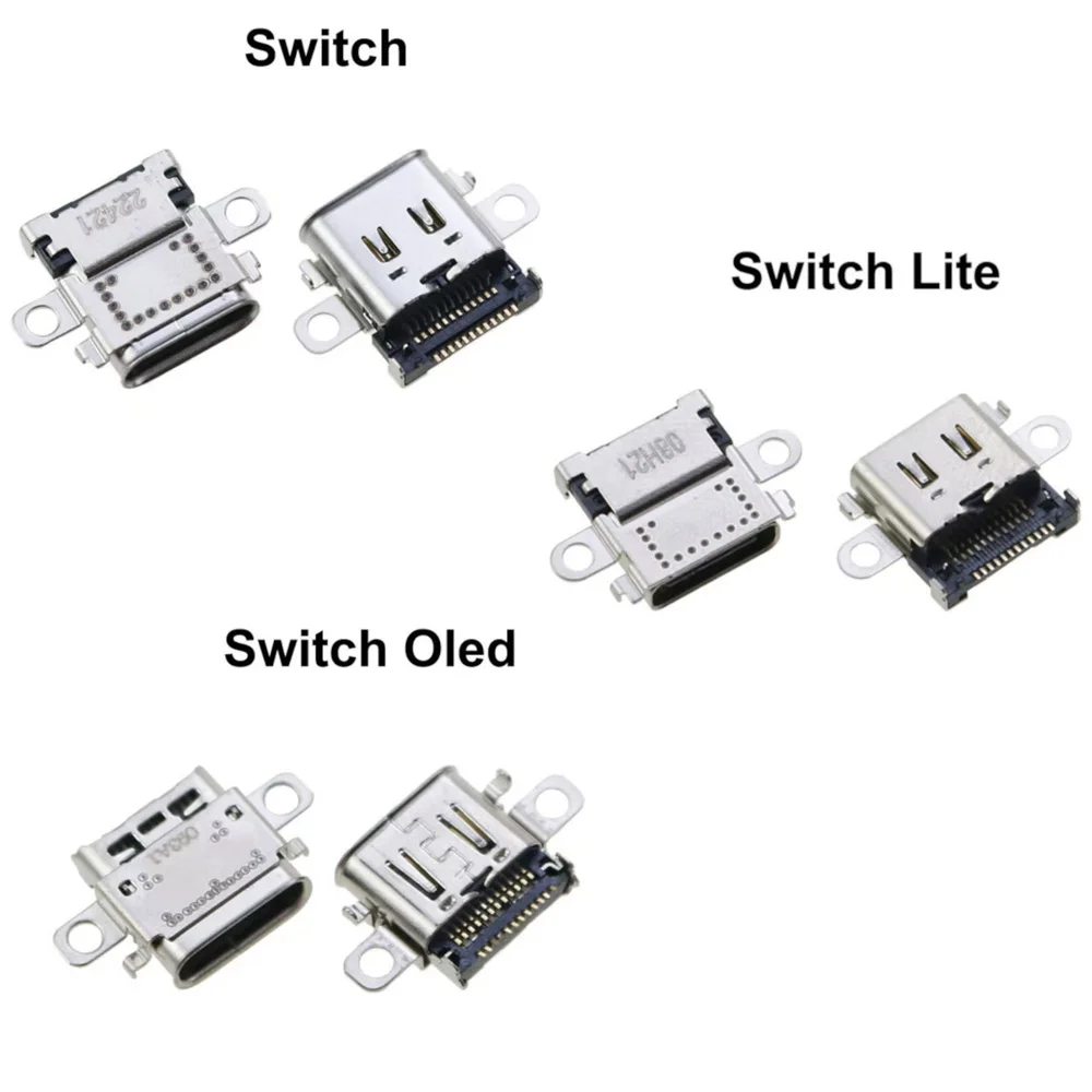 USB充電ポート,nsスイッチliteコンソール用,タイプCソケット,電源コネクタ,oled,ロット,2個