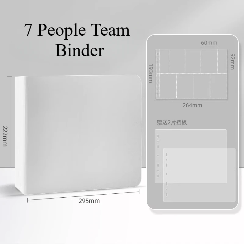 

7-person Team Photocard Holder Kpop Binder Wide 3inch 7/8grid Photo Card Collect Book D Ring Photo Album Korean 포카 바인더