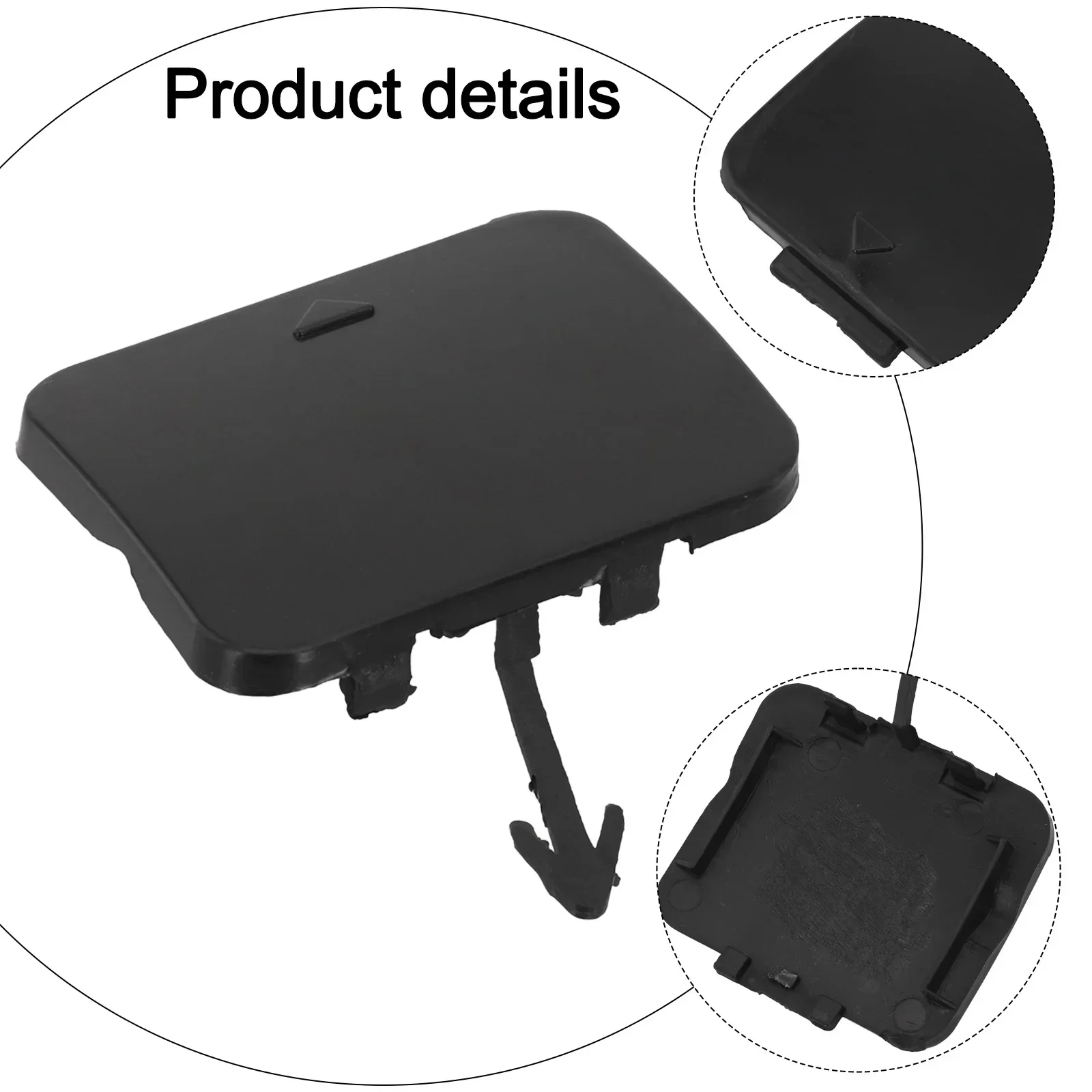 For BMW 2001-2003 For BMW 5-Series E39 Front Bumper Tow Hook Cap Unpainted, Black OEM Number 51118212527 Unpainted Black