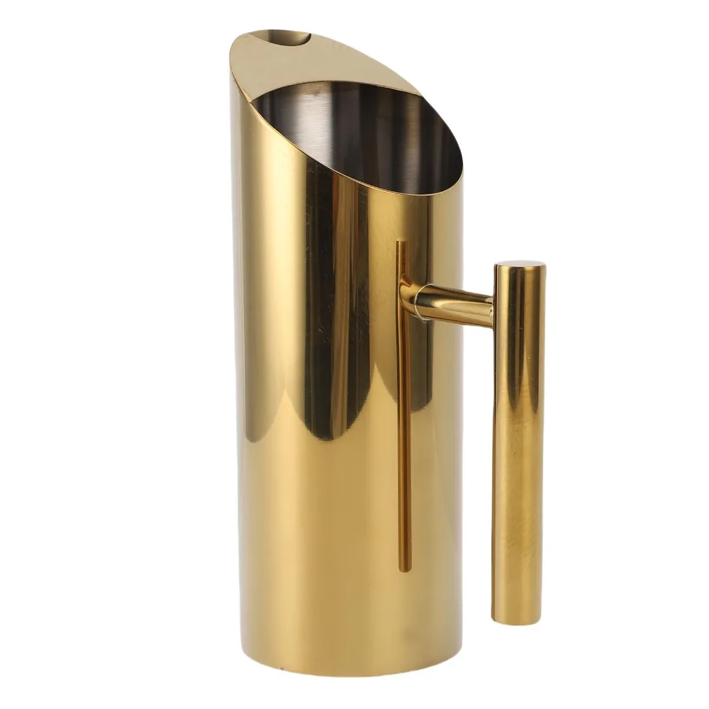 1 Liter Capacity Stainless Steel Water Pitcher 304 Stainless Steel Spill Proof Spout Drink Pitcher With Handle