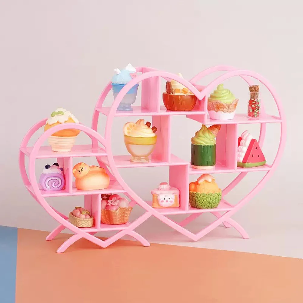 1 pièces maison de poupée Bogu vide amour étagère Mini présentoir support de rangement modèle jouet scène décoaration bricolage accessoires meubles jouet
