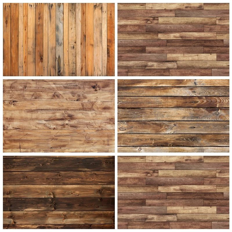 

Vintage Old Wooden Board Wall Photographic Background Brown Wood Texture Plank Photography Backdrop Photo Studio Props