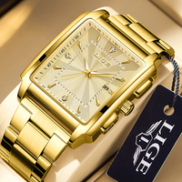 LIGE Fashion Waterproof Watches for Men  Top Brand Luxury Men Quartz Wristwatches Business Square Chronograph Relogio Masculino