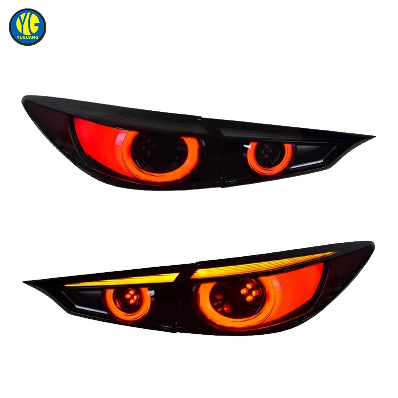 YU GUANG for Mazda 3 Axela 2014 2019 Tail Light Car Accessories Upgrade LED Taillights Rear Lamp Brake Turn signal Lights view 3