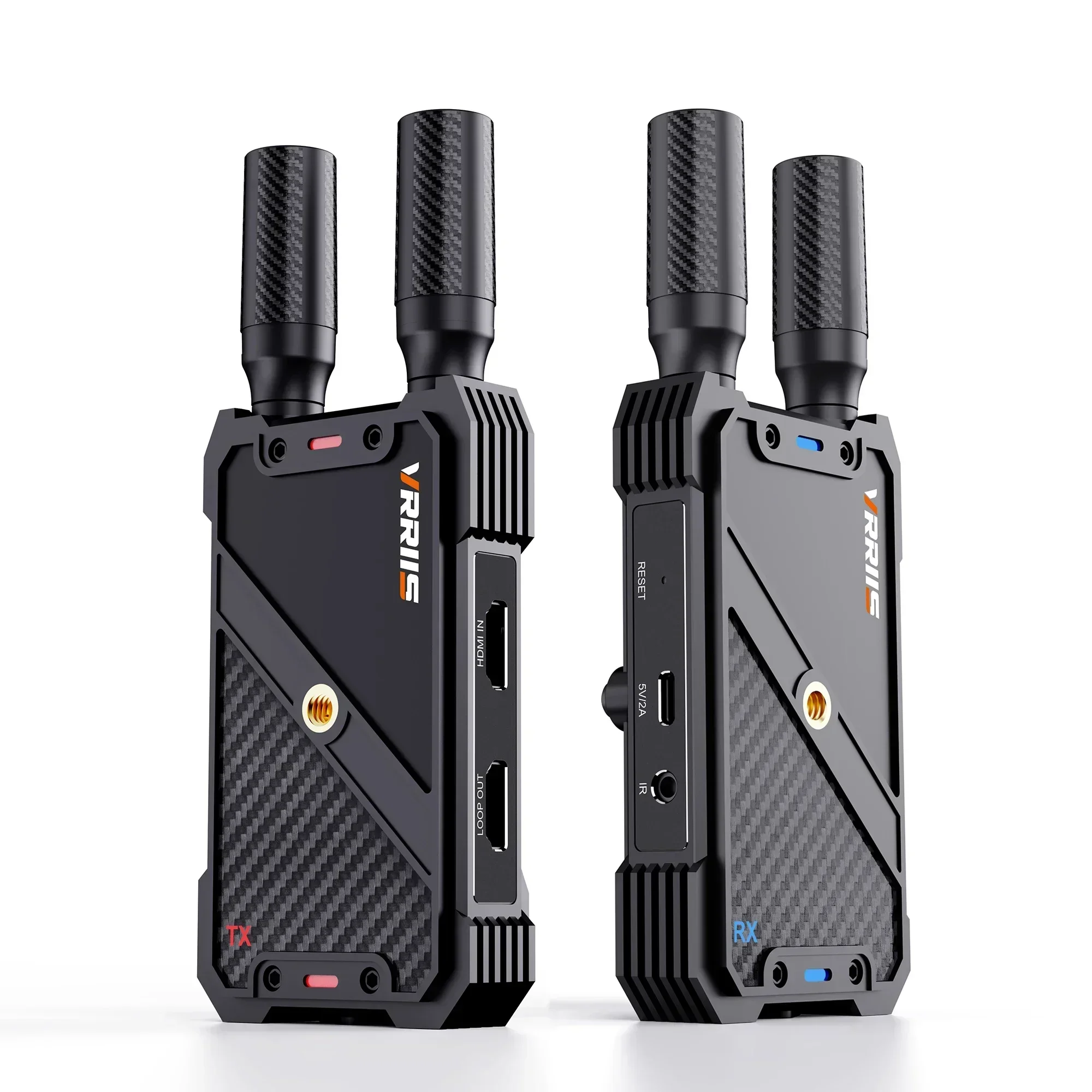 1300FT Wireless Audio Video Transmitter and Receiver Dual HDMI Extender Support Battery for Church Wedding Camera Live Streaming