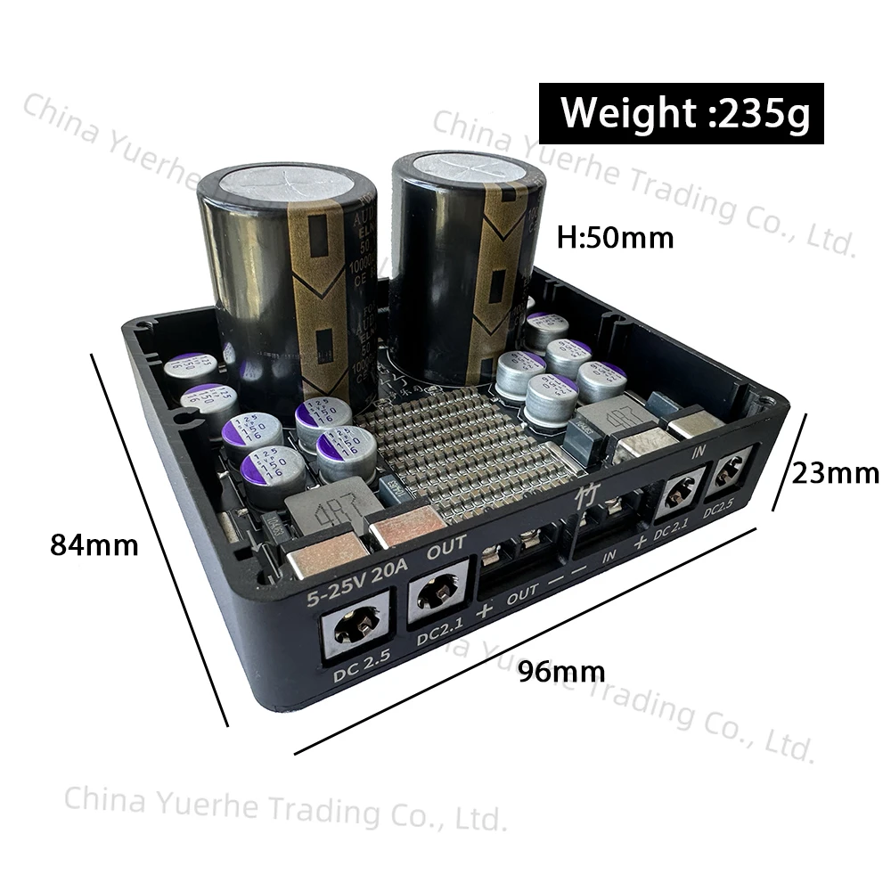 

CNC Case 5V-25V 20A/40A Suitable for Switching Power Supply NAS Sound Card DAC Heaphone Amplifier