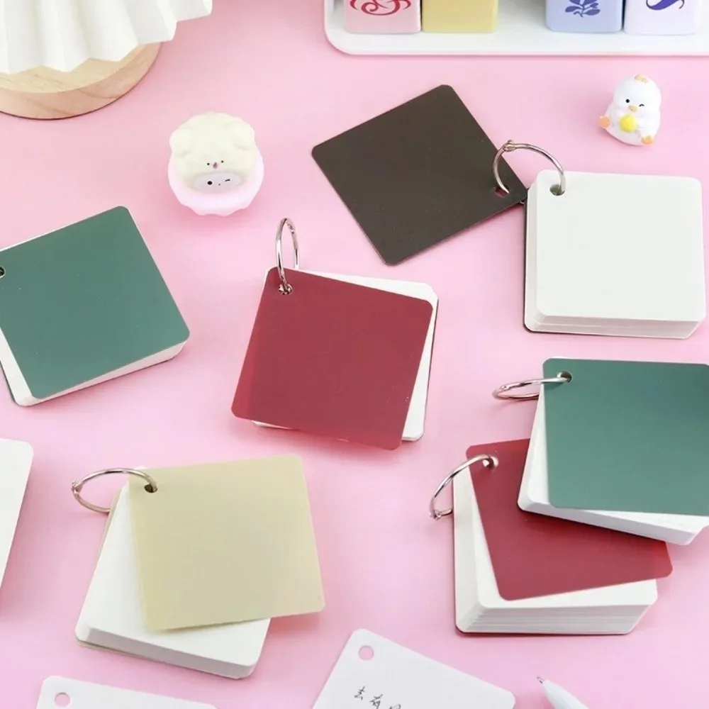 Small Notebook with Ring 80 Sheets Loose Leaf Blank Index Card for Creative Memory Learning A Detachable Small Notebook