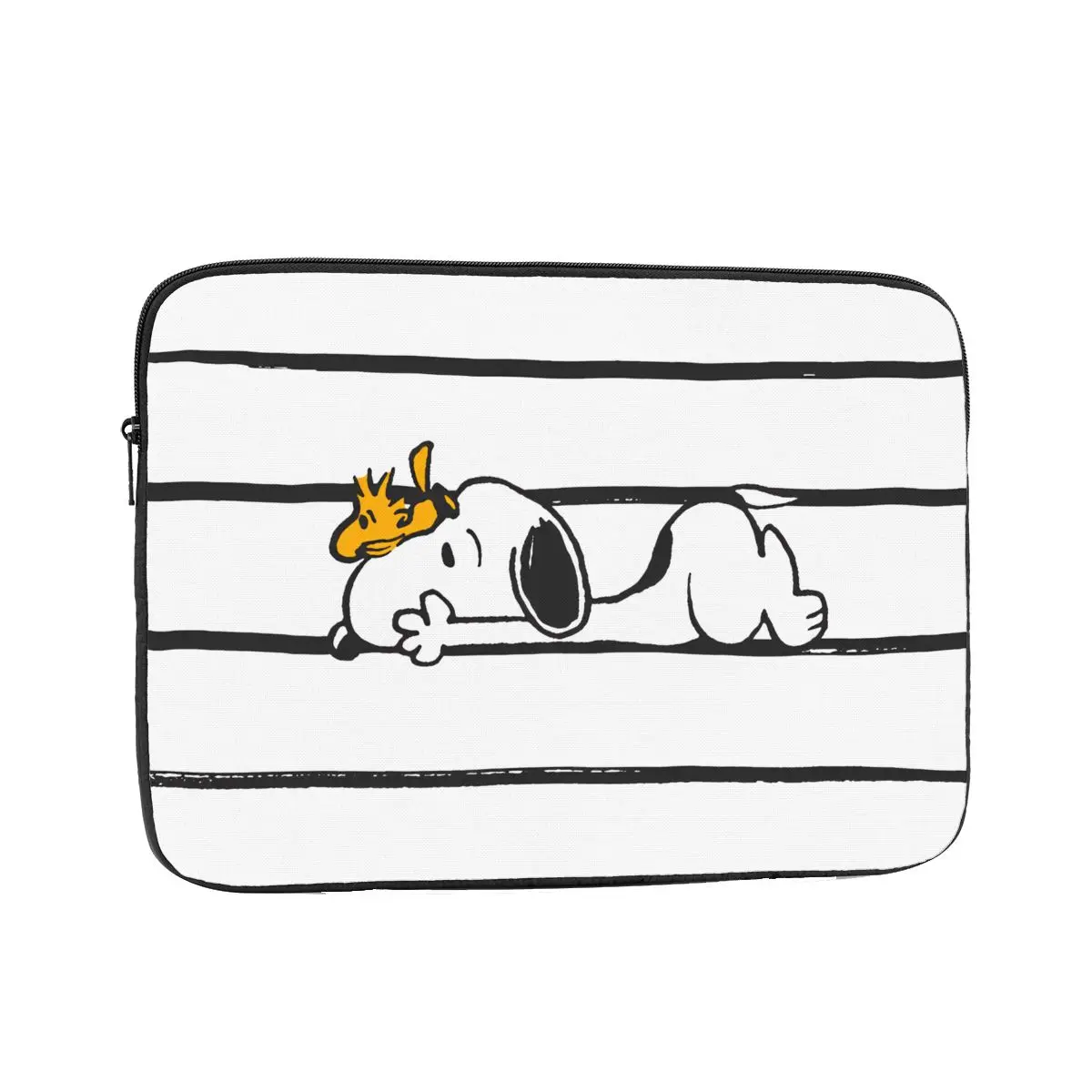Funda Protectora para Laptop de 12, 13, 15 y 17 Pulgadas con Diseño de Snoopy y Woodstock Sonriendo y Riendiendo, Estuche para Notebook, Funda Antigolpes con Dibujos Animados
