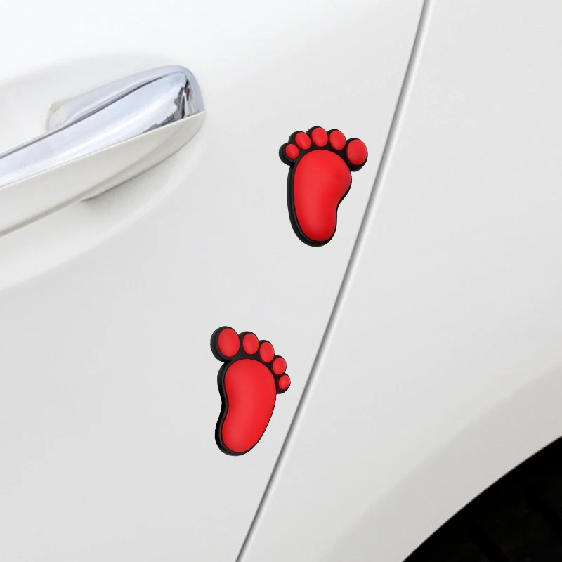 4PCS car door anti-collision stickers, cute footprints, front and rear bumpers, anti-collision strips, drive door anti-collision - view 2