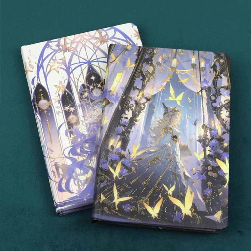 Imagem -02 - Full Color Pages Notebook para Meninas Exquisite Capa Fosco Scrapbook Diário Estudante Capa Dura Notepad Ilustração