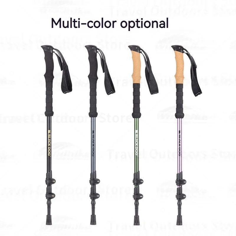 

Naturehike-Blackdog Outdoor Telescopic Walking Stick Ultralight 6061 Aluminum External Lock Hiking Stick Skiing Trekking Poles