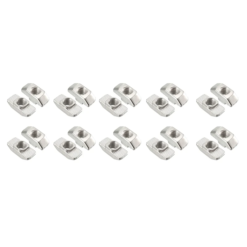 Hot 20PCS T Nuts Kit M8 Hammer Head T-Nuts Connector Assortment For T-Slot