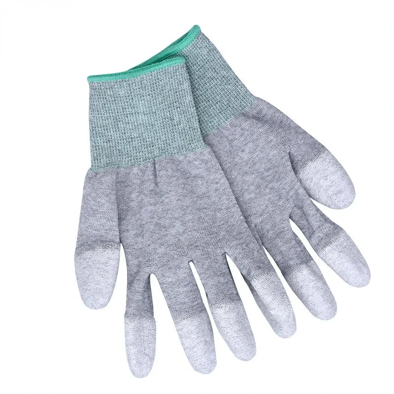 Anti-Static Gloves Non-slip ESD Electronic Working Gloves PU Insulation Coated Finger Protection for Phone Repair