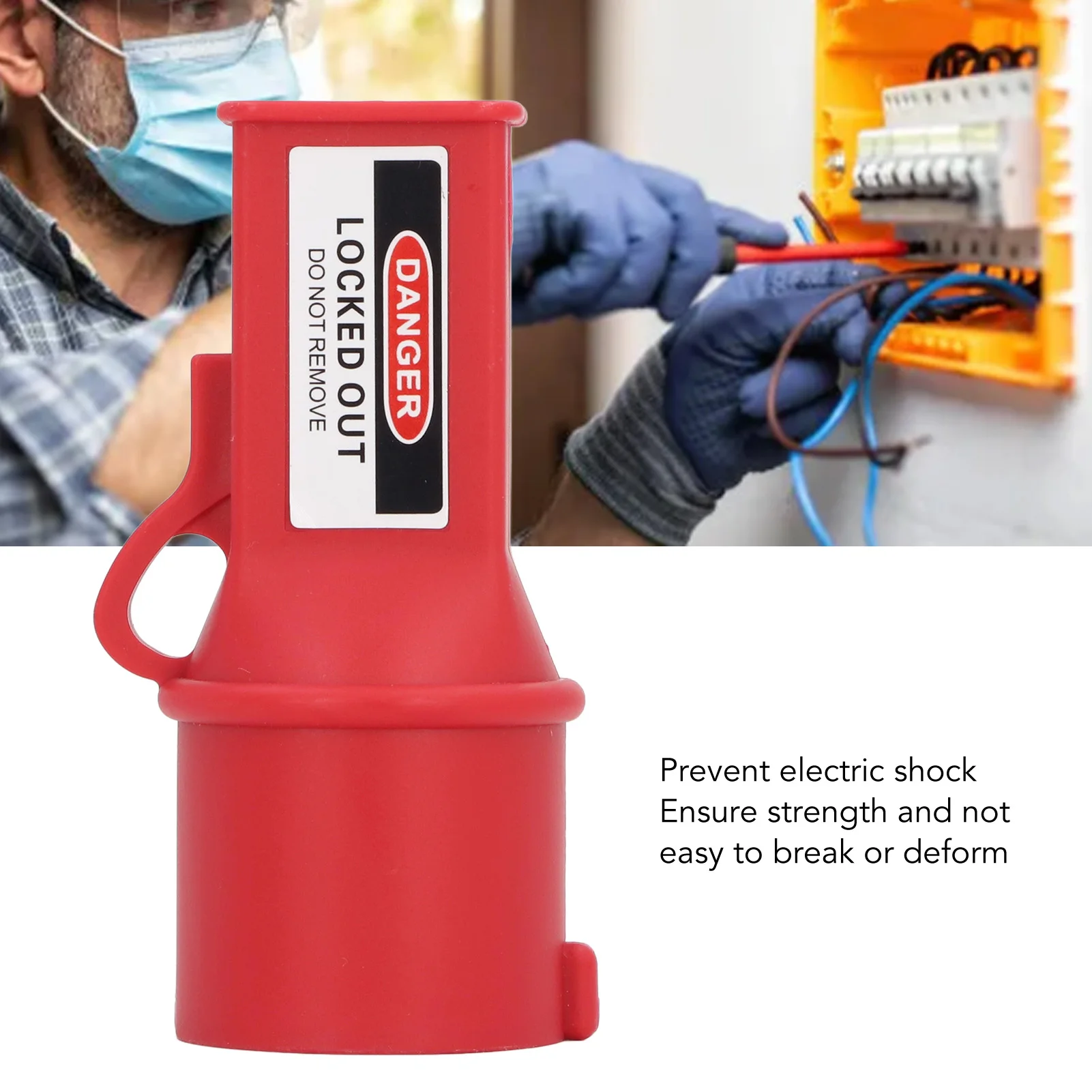 Lockout Tagout Industrial Socket Lock Device Electrical Energy Isolation Waterproof Safe Lockout Tagout Kit 40mm ID