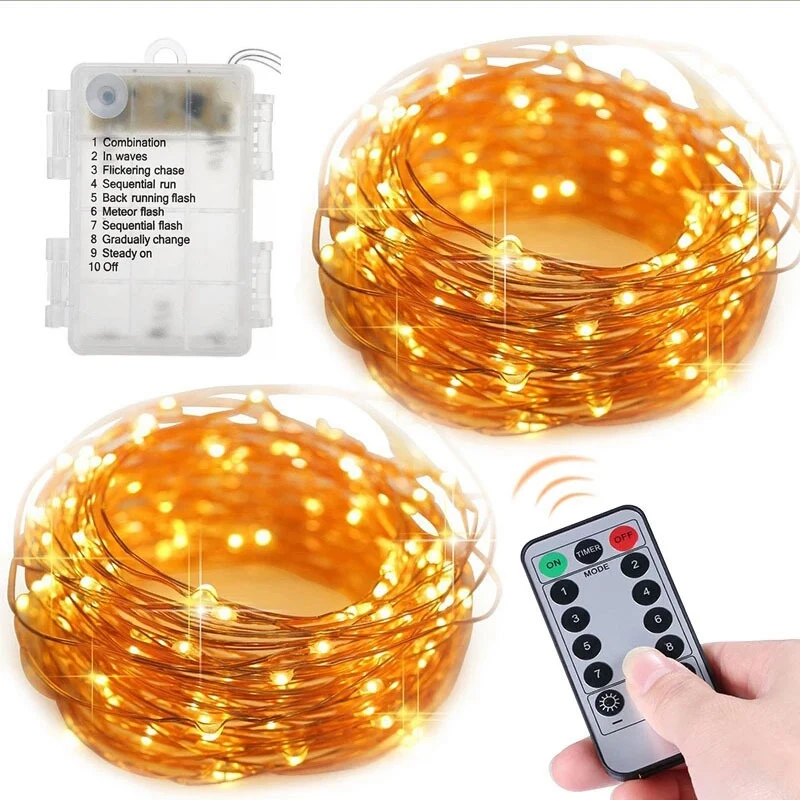 LED String Light Warm White Outdoor Waterproof For Christmas Wedding Party Decoration