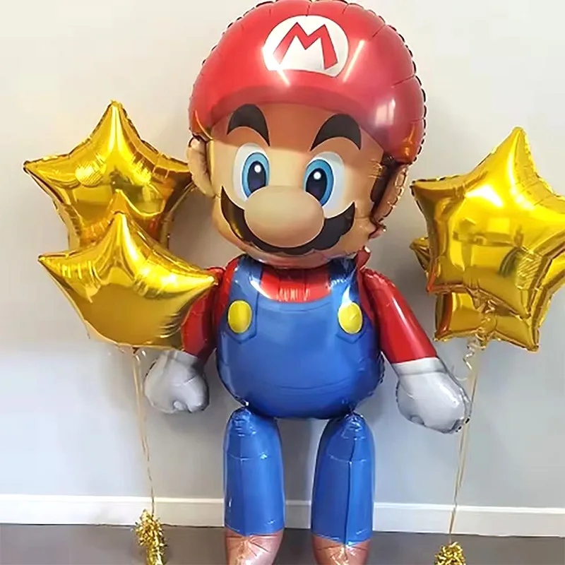 

Набор для украшения дня рождения в стиле Марио Брос: воздушные шары, подарки, декор для детского праздника, украшение для дома