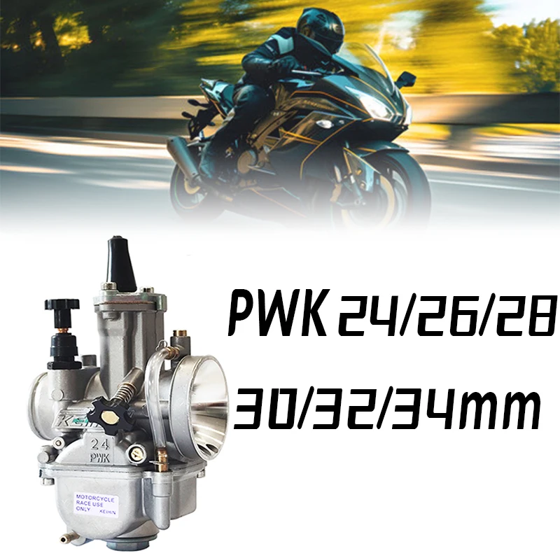 

PWK Carburetor 24 26 28 30 32 34mm Universal Racing Carb with Power Jet for Keihin Yamaha 2/4-Stroke 150-200cc Motorcycle Engine