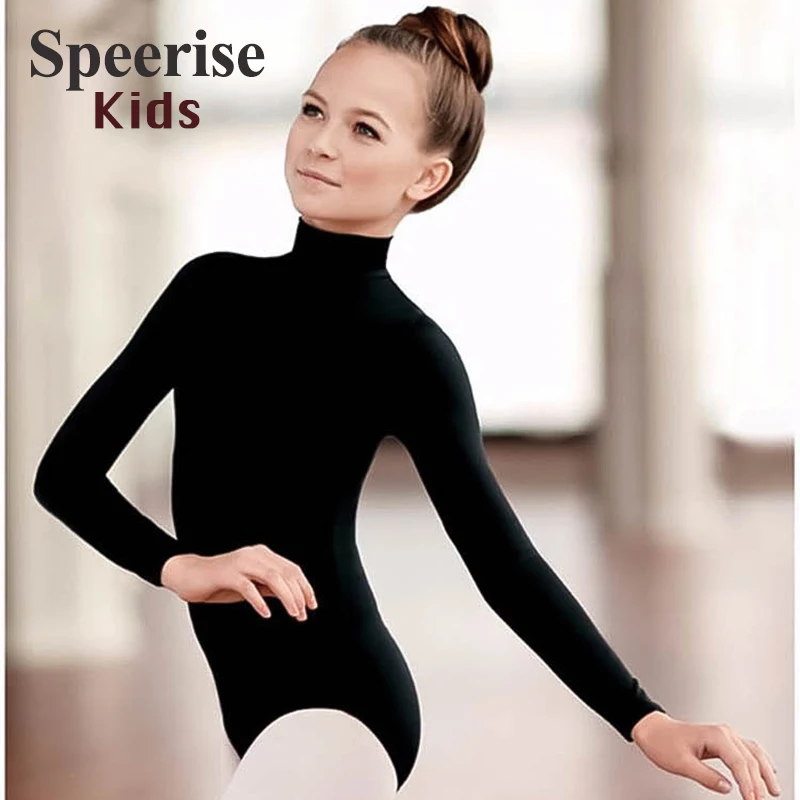 SPEERISE Kids Long Sleeve Leotard Bodysuit Ballet Stage Costumes for Dancing Sports Training Clothes for Toddlers Gymnastics Boy