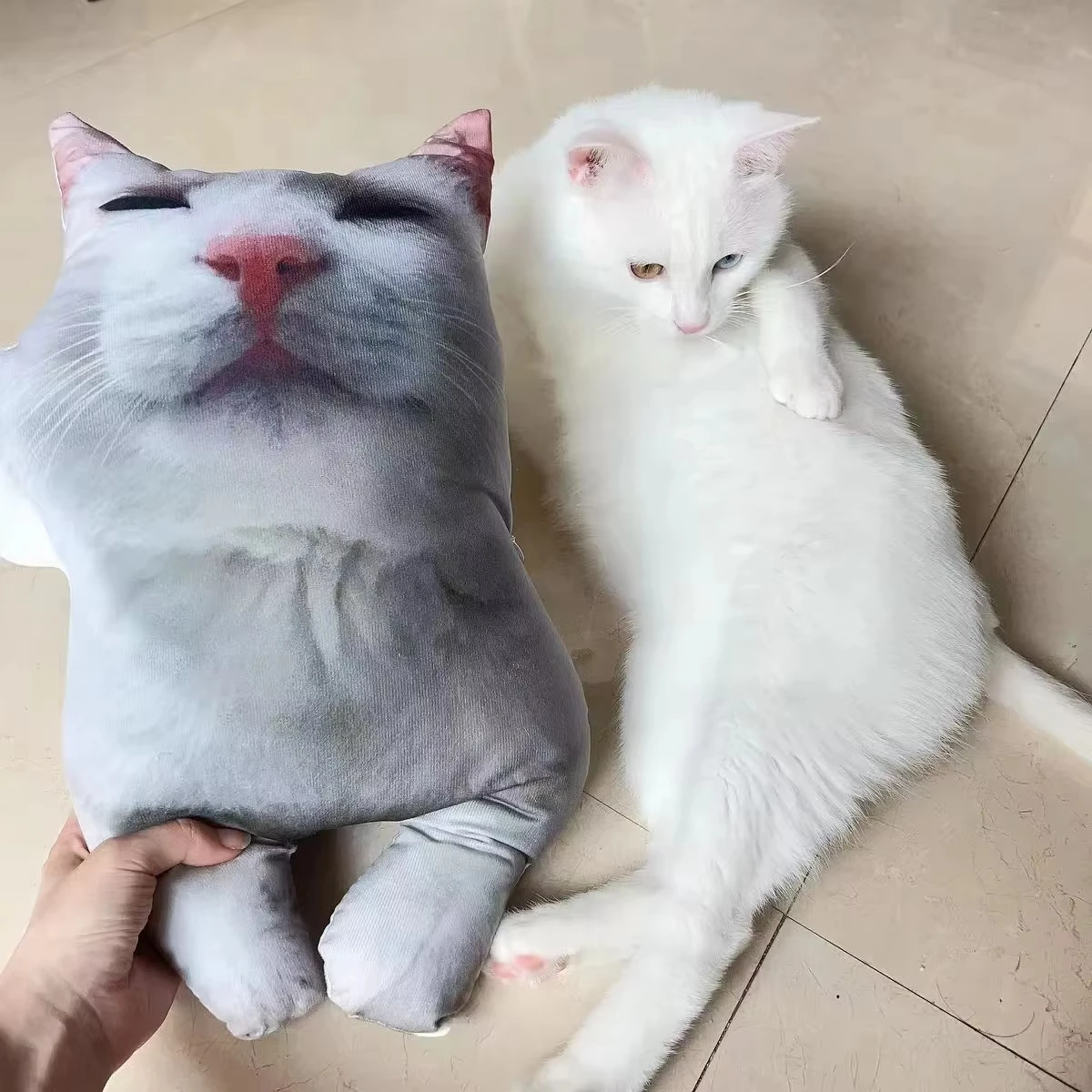 Customized Ugly Photo Pillow Pet Plush Toys Dolls Stuffed Animal Cat Pillow Sofa Car Decorative Christmas Present Gift